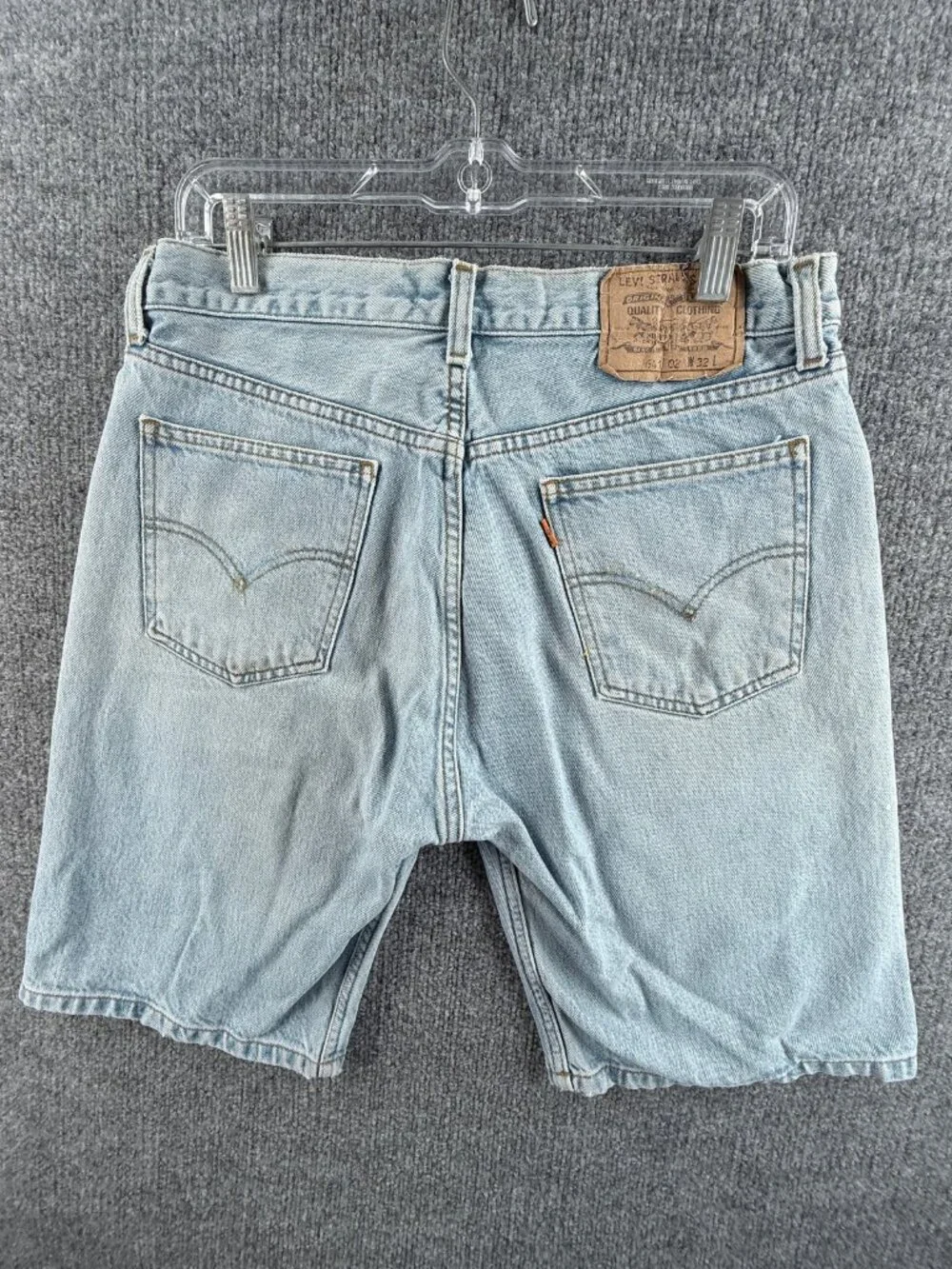 VTG Levis Orange Tab 641 Button Fly Jort Blue 32 Shorts Tunisia Denim ACTL 31x10